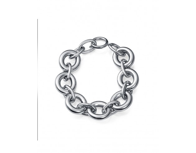 Una pulsera que destaca por su diseño clásico y sofisticado. Fabricada en acero, presenta eslabones que aportan un toque modern