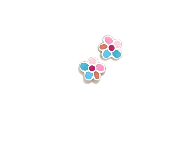Pendientes Agatha Plata Flor...