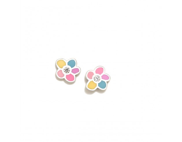 Pendientes Agatha Plata Flor...