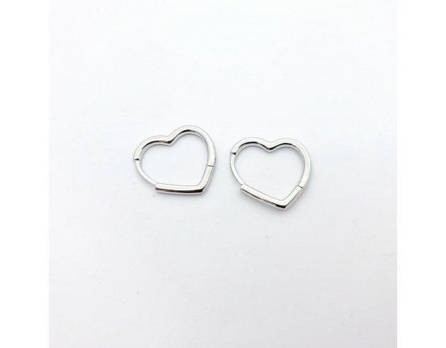 Pendientes Plata Aros Forma Corazon...