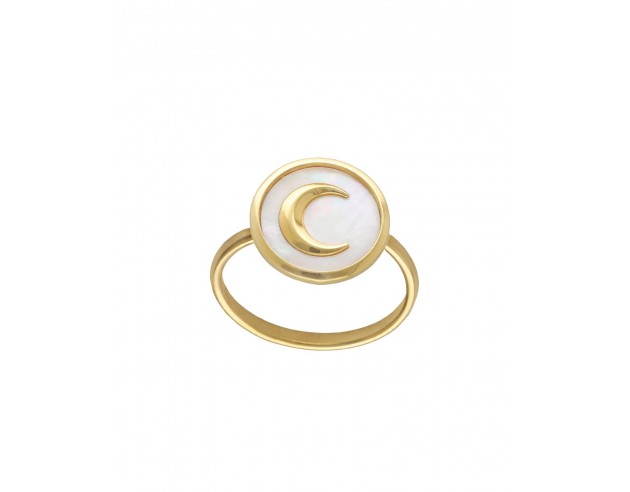 Anillo Victoria Cruz Plata Dorada...