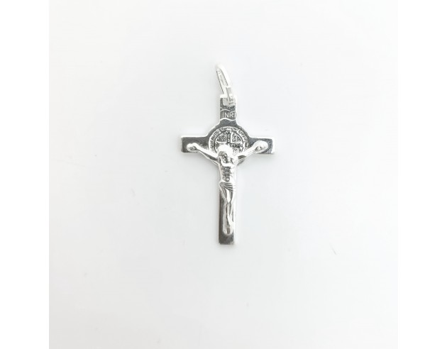 Cruz Plata Motivo Cristo Relieve y...