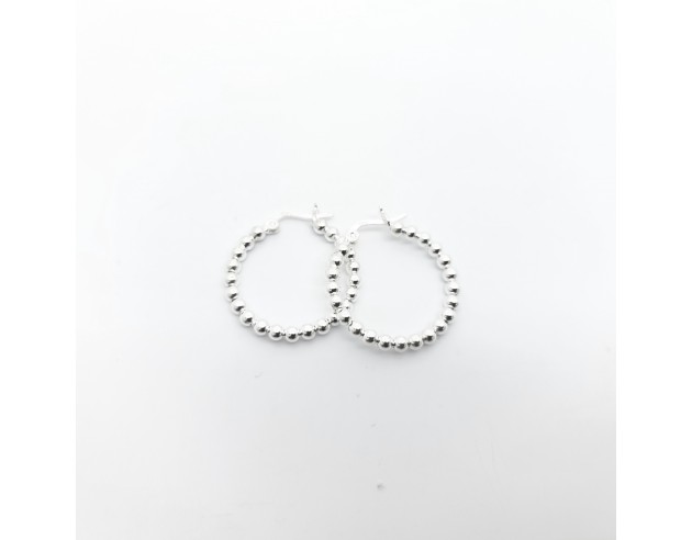 Pendientes Plata Aro Bolas Lisas 20mm
