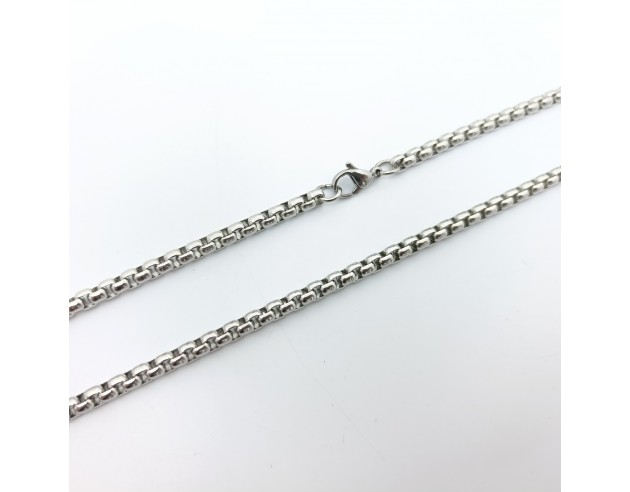 Cadena Acero Box Veneciana 4mm 60 cm