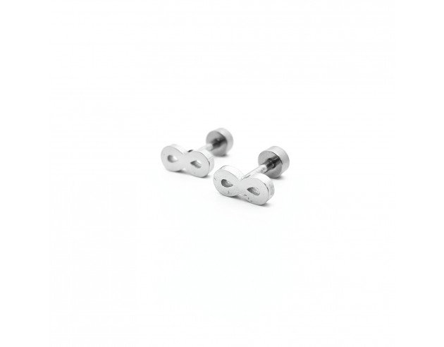 Pendientes Piercing Acero Infinito Liso