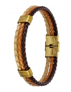 Pulsera Marea Triple Cuero...