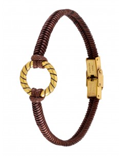 Pulsera Marea Cuero Marron...