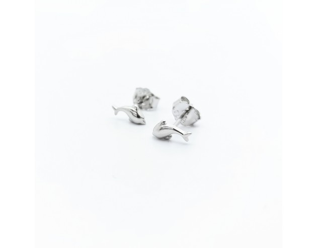 Pendientes Plata Delfin Mini Liso