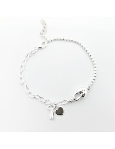 Pulsera Plata Cadena Bolas...