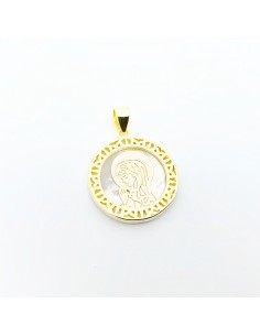 Medalla Plata Dorada Virgen...