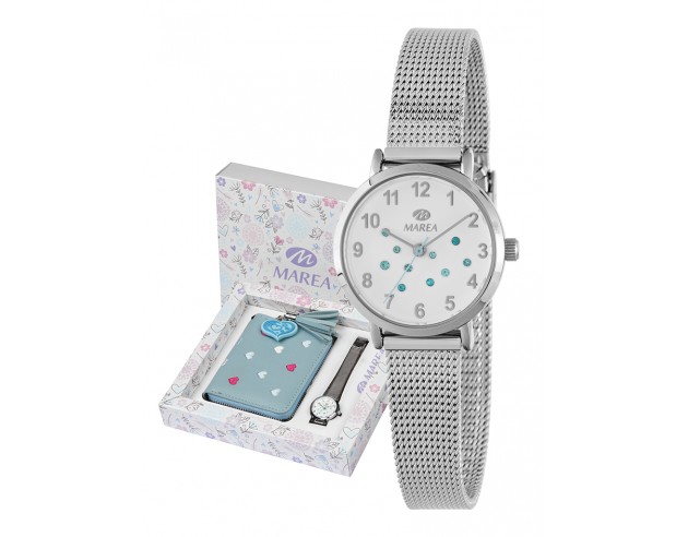 Reloj Marea Niña Esfera Blanca Pack...