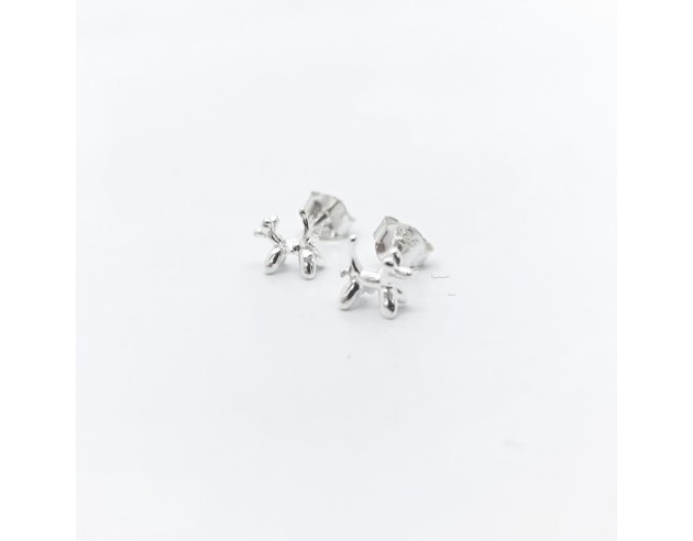 Pendientes Plata Motivo Perrito Globitos