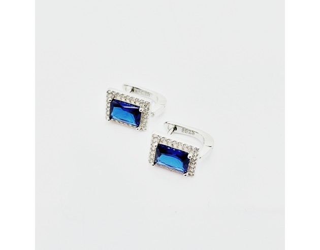 Pendientes Plata Motivo Rectangulo...