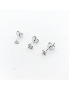 Pendientes Plata Trío...
