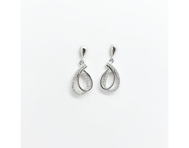 Pendientes Plata Largos Circonita y...