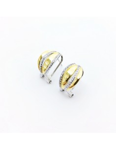 Pendientes Plata Bicolor...