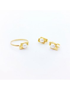 Juego Oro Pendientes +...