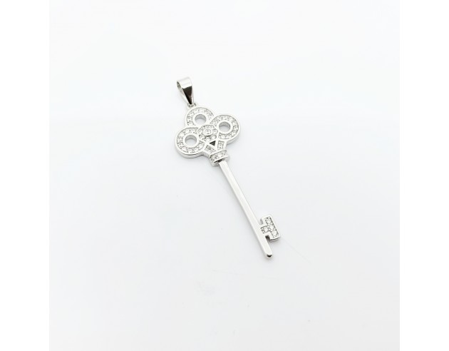 Colgante Plata Llave Circonitas