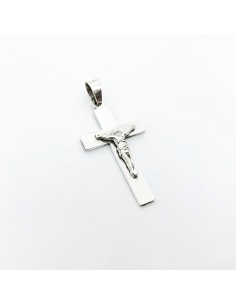 Cruz Plata Plana Cristo...