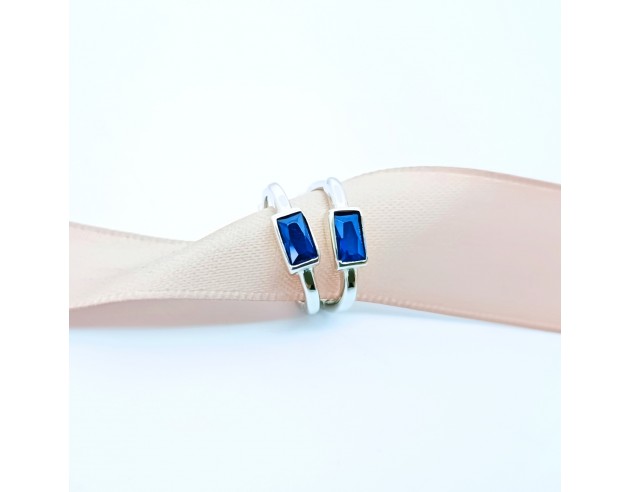 Pendientes Plata Aro Rectangular...