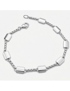 Pulsera Oro Blanco Rectangulos