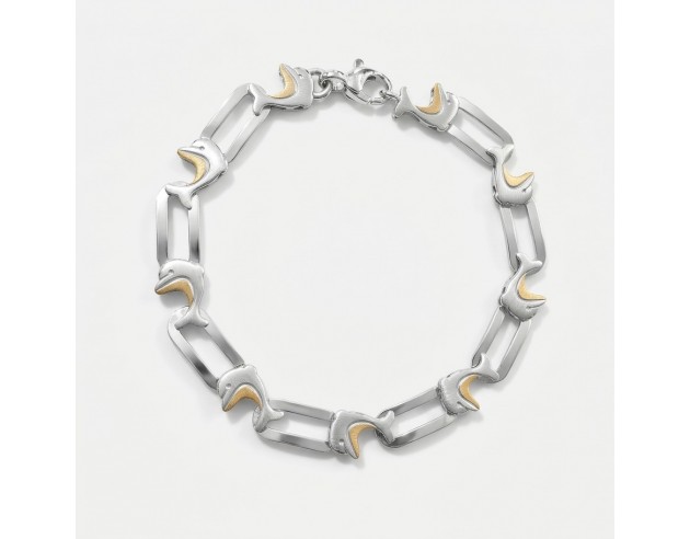 Pulsera Oro Bicolor Delfines
