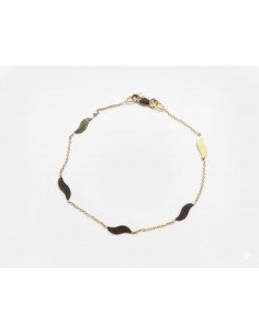 Pulsera Oro Ondas Planas