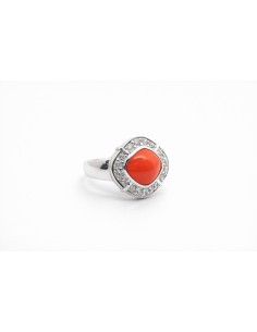 Sortija Oro Blanco Coral...