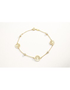 Pulsera Oro Triple Motivo...