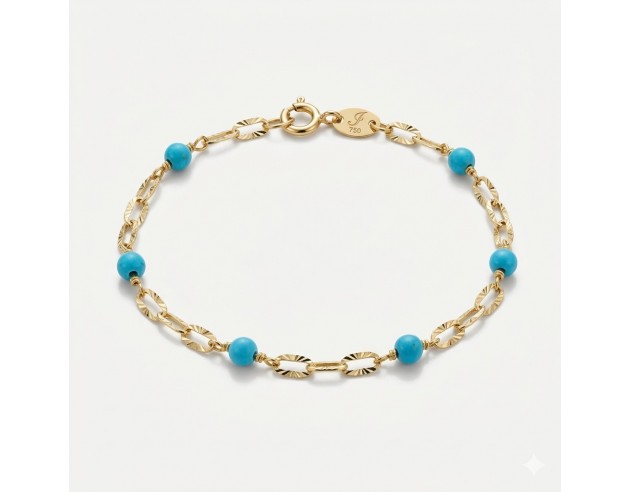 Pulsera Bebe Oro Eslabon Labrado...