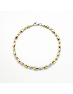 Pulsera Oro Bicolor Granos