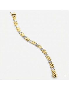 Pulsera Oro Bicolor Trenza...