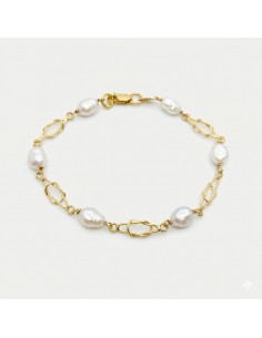 Pulsera Oro Perlas De Rio y...
