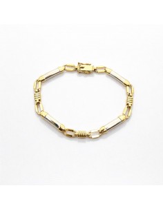 Pulsera Oro Bicolor Maciza...
