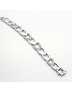 Pulsera Oro Blanco Ovalados...