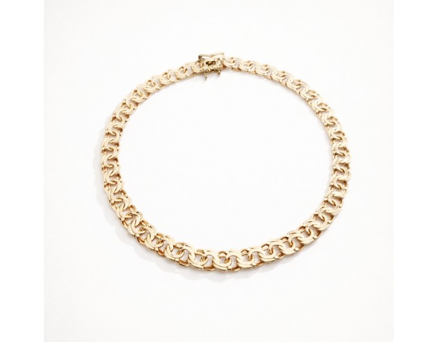Pulsera Oro Rosa Cadena Hungara