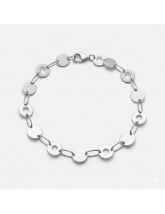 Pulsera Oro Blanco Círculos...