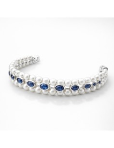 Pulsera Oro Blanco Perlas y... 2