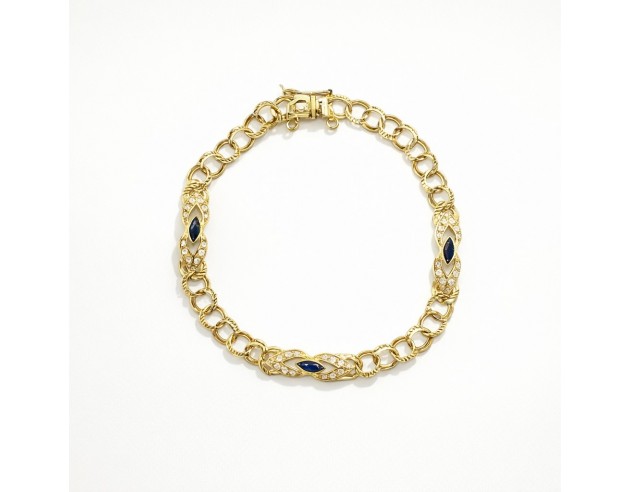 Pulsera Oro Eslabón Hungaro Esmeralda...
