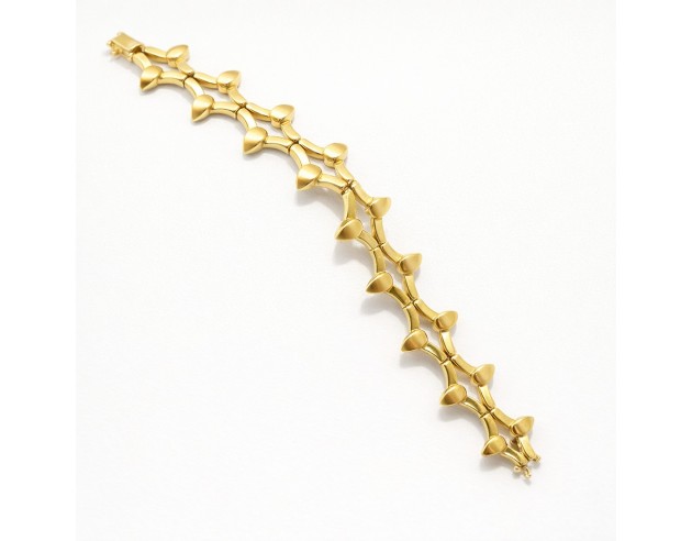 Pulsera Oro Ancha Picos
