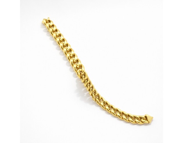 Pulsera Oro Barbada Hueca