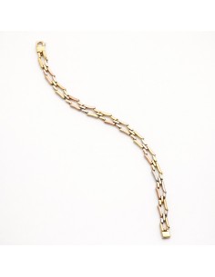 Pulsera Oro Tricolor Fantasía