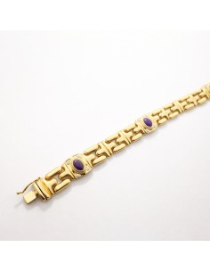 Pulsera Oro Ancha Eslabones...