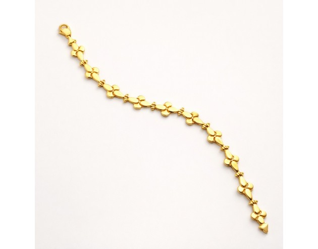 Pulsera Oro Tipo Aviones Brillo