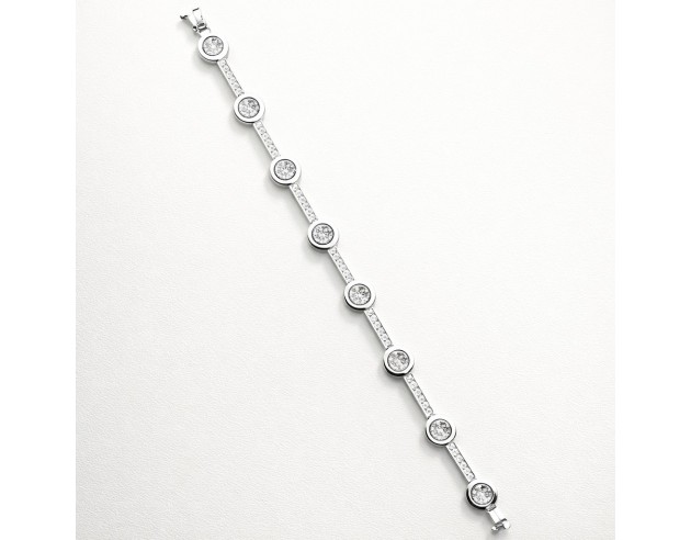 Pulsera Oro Blanco Eslabones...