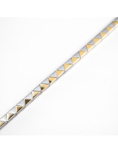 Pulsera Oro Bicolor Triángulos