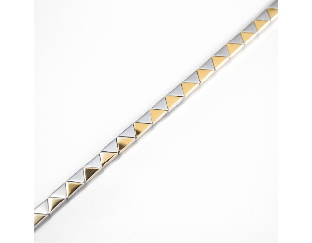 Pulsera Oro Bicolor Triángulos