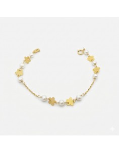 Pulsera Oro Bebe Perlas