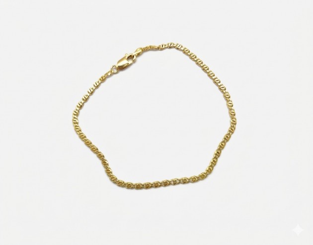 Pulsera Oro Hueca Eslabón Ochos