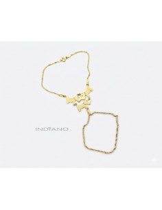 Pulsera Oro Pasamanos 3 Perros